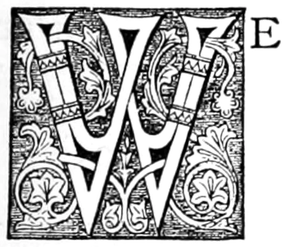 A decorated woodcut initial letter W, densely ornamented with foliage, from the 1889 edition.